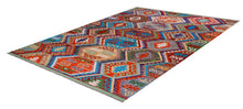 Load image into Gallery viewer, Kleurrijk Tapijt Laagpolig Handgeweven Wollen Vloerkleed - Koho Afghan Kelim 298x202