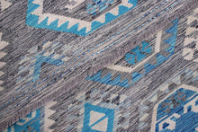 Load image into Gallery viewer, Kleurrijk Tapijt Laagpolig Handgeweven Wollen Vloerkleed - Koho Afghan Kelim 296x249