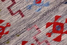 Load image into Gallery viewer, Kleurrijk Tapijt Laagpolig Handgeweven Wollen Vloerkleed - Koho Afghan Kelim 198x160