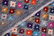 Load image into Gallery viewer, Kleurrijk Tapijt Laagpolig Handgeweven Wollen Vloerkleed - Koho Afghan Kelim 120x63