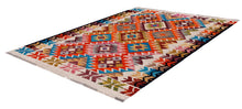Load image into Gallery viewer, Kleurrijk Tapijt Laagpolig Handgeweven Wollen Vloerkleed - Koho Afghan Kelim 150x102