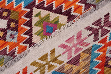 Load image into Gallery viewer, Kleurrijk Tapijt Laagpolig Handgeweven Wollen Vloerkleed - Koho Afghan Kelim 150x102
