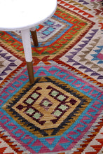 Load image into Gallery viewer, Kleurrijk Tapijt Laagpolig Handgeweven Wollen Vloerkleed - Koho Afghan Kelim 149x105