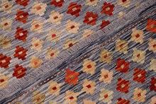 Load image into Gallery viewer, Kleurrijk Tapijt Laagpolig Handgeweven Wollen Vloerkleed - Koho Afghan Kelim 297x220