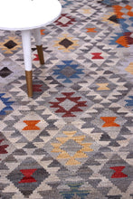 Load image into Gallery viewer, Kleurrijk Tapijt Laagpolig Handgeweven Wollen Vloerkleed - Koho Afghan Kelim 295x200
