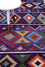 Load image into Gallery viewer, Kleurrijk Tapijt Laagpolig Handgeweven Wollen Vloerkleed - Koho Afghan Kelim 199x149
