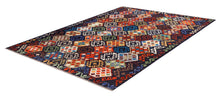 Load image into Gallery viewer, Kleurrijk Tapijt Laagpolig Handgeweven Wollen Vloerkleed - Koho Afghan Kelim 234x181