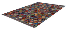 Load image into Gallery viewer, Kleurrijk Tapijt Laagpolig Handgeweven Wollen Vloerkleed - Koho Afghan Kelim 122x87