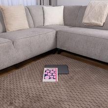 Load image into Gallery viewer, Bruin Tapijt Wasbaar Laagpolig Vloerkleed met Anti Slip Koho Modula Wasbaar op 30° - Koho Carpets