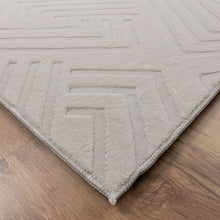 Load image into Gallery viewer, Crème Tapijt Wasbaar Laagpolig Vloerkleed met Anti Slip Koho Japandi Stijl Wasbaar op 30° - Koho Carpets