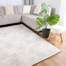 Load image into Gallery viewer, Crème Tapijt Wasbaar Laagpolig Vloerkleed met Anti Slip Koho Modula Wasbaar op 30° - Koho Carpets