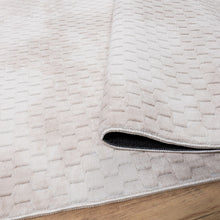 Load image into Gallery viewer, Crème Tapijt Wasbaar Laagpolig Vloerkleed met Anti Slip Koho Modula Wasbaar op 30° - Koho Carpets