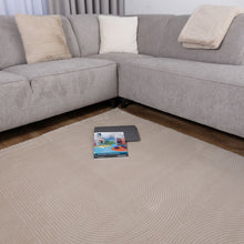 Load image into Gallery viewer, Beige Tapijt Kwalitatief Laagpolig Vloerkleed Koho Premium Touch 3D Toon op Toon Japandi Stijl