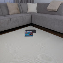 Load image into Gallery viewer, Wit Tapijt Kwalitatief Laagpolig Vloerkleed Koho Premium Touch 3D Toon op Toon Japandi Stijl