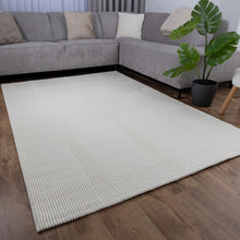 Load image into Gallery viewer, Wit Tapijt Kwalitatief Laagpolig Vloerkleed Koho Premium Touch 3D Toon op Toon Japandi Stijl