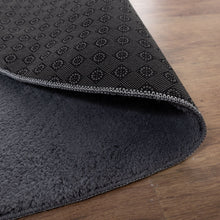Load image into Gallery viewer, Antraciet Rond Tapijt Laagpolig Rond Vloerkleed met Anti Slip Koho Soft Comfort Wasbaar op 30°