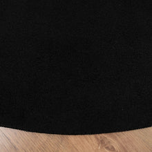 Load image into Gallery viewer, Zwart Rond Tapijt Laagpolig Rond Vloerkleed met Anti Slip Koho Soft Comfort Wasbaar op 30°