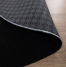 Load image into Gallery viewer, Zwart Rond Tapijt Laagpolig Rond Vloerkleed met Anti Slip Koho Soft Comfort Wasbaar op 30°