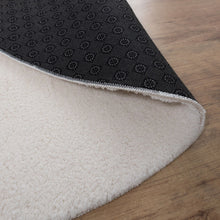 Load image into Gallery viewer, Crème Rond Tapijt Laagpolig Rond Vloerkleed met Anti Slip Koho Soft Comfort Wasbaar op 30°