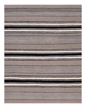 Load image into Gallery viewer, Grijs Tapijt Laagpolig Handgeweven Wollen Vloerkleed - Koho Afghan Modern Kelim 196x156