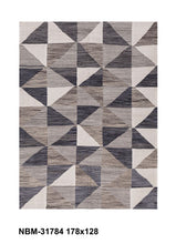 Load image into Gallery viewer, Grijs/Beige Tapijt Laagpolig Handgeweven Wollen Vloerkleed - Koho Afghan Modern Kelim 178x128