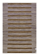 Load image into Gallery viewer, Grijs Tapijt Laagpolig Handgeweven Wollen Vloerkleed - Koho Afghan Modern Kelim 224x146