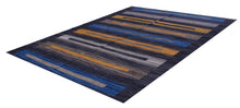 Load image into Gallery viewer, Blauw Tapijt Laagpolig Handgeweven Wollen Vloerkleed - Koho Afghan Modern Kelim 229x156