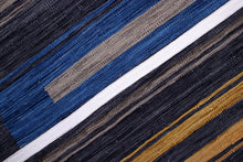 Load image into Gallery viewer, Blauw Tapijt Laagpolig Handgeweven Wollen Vloerkleed - Koho Afghan Modern Kelim 229x156