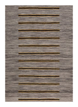 Load image into Gallery viewer, Grijs Tapijt Laagpolig Handgeweven Wollen Vloerkleed - Koho Afghan Modern Kelim 239x163