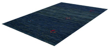 Load image into Gallery viewer, Blauw Tapijt Laagpolig Handgeweven Wollen Vloerkleed - Koho Afghan Modern Kelim 197x154