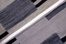 Load image into Gallery viewer, Grijs Tapijt Laagpolig Handgeweven Wollen Vloerkleed - Koho Afghan Modern Kelim 230x165