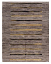 Load image into Gallery viewer, Grijs Tapijt Laagpolig Handgeweven Wollen Vloerkleed - Koho Afghan Modern Kelim 209x156