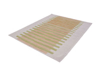 Load image into Gallery viewer, Groen Tapijt Laagpolig Handgeweven Wollen Vloerkleed - Koho Afghan Modern Kelim 198x153