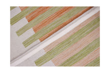 Load image into Gallery viewer, Groen Tapijt Laagpolig Handgeweven Wollen Vloerkleed - Koho Afghan Modern Kelim 198x153