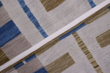 Load image into Gallery viewer, Blauw Tapijt Laagpolig Handgeweven Wollen Vloerkleed - Koho Afghan Modern Kelim 288x199