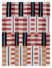 Load image into Gallery viewer, Rood Tapijt Laagpolig Handgeweven Wollen Vloerkleed - Koho Afghan Modern Kelim 221x168