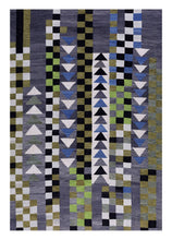 Load image into Gallery viewer, Groen Tapijt Laagpolig Handgeweven Wollen Vloerkleed - Koho Afghan Modern Kelim 285x202
