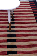 Load image into Gallery viewer, Rood Tapijt Laagpolig Handgeweven Wollen Vloerkleed - Koho Afghan Modern Kelim 178x132