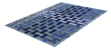 Load image into Gallery viewer, Blauw Tapijt Laagpolig Handgeweven Wollen Vloerkleed - Koho Afghan Modern Kelim 299x202