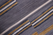 Load image into Gallery viewer, Grijs Tapijt Laagpolig Handgeweven Wollen Vloerkleed - Koho Afghan Modern Kelim 290x204