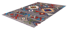 Load image into Gallery viewer, Kleurrijk Tapijt Laagpolig Handgeweven Wollen Vloerkleed - Koho Afghan Kelim 114x75