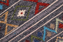 Load image into Gallery viewer, Kleurrijk Tapijt Laagpolig Handgeweven Wollen Vloerkleed - Koho Afghan Kelim 114x75
