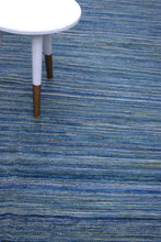Load image into Gallery viewer, Blauw Tapijt Laagpolig Handgeweven Wollen Vloerkleed - Koho Afghan Modern Kelim 296x215