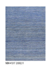 Load image into Gallery viewer, Blauw Tapijt Laagpolig Handgeweven Wollen Vloerkleed - Koho Afghan Modern Kelim 293x211