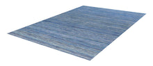 Load image into Gallery viewer, Blauw Tapijt Laagpolig Handgeweven Wollen Vloerkleed - Koho Afghan Modern Kelim 293x211