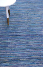 Load image into Gallery viewer, Blauw Tapijt Laagpolig Handgeweven Wollen Vloerkleed - Koho Afghan Modern Kelim 293x211