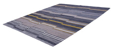 Load image into Gallery viewer, Grijs Tapijt Laagpolig Handgeweven Wollen Vloerkleed - Koho Afghan Modern Kelim 230x165