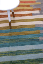 Load image into Gallery viewer, Kleurrijk Tapijt Laagpolig Handgeweven Wollen Vloerkleed - Koho Afghan Modern Kelim 295x205