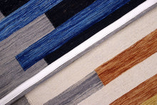 Load image into Gallery viewer, Kleurrijk Tapijt Laagpolig Handgeweven Wollen Vloerkleed - Koho Afghan Modern Kelim 295x205