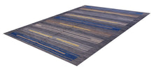 Load image into Gallery viewer, Blauw Tapijt Laagpolig Handgeweven Wollen Vloerkleed - Koho Afghan Modern Kelim 303x203